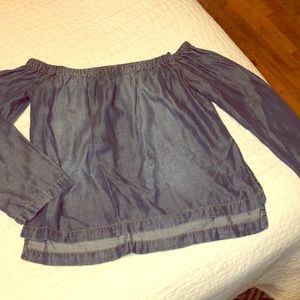Off the Shoulder Jean Top